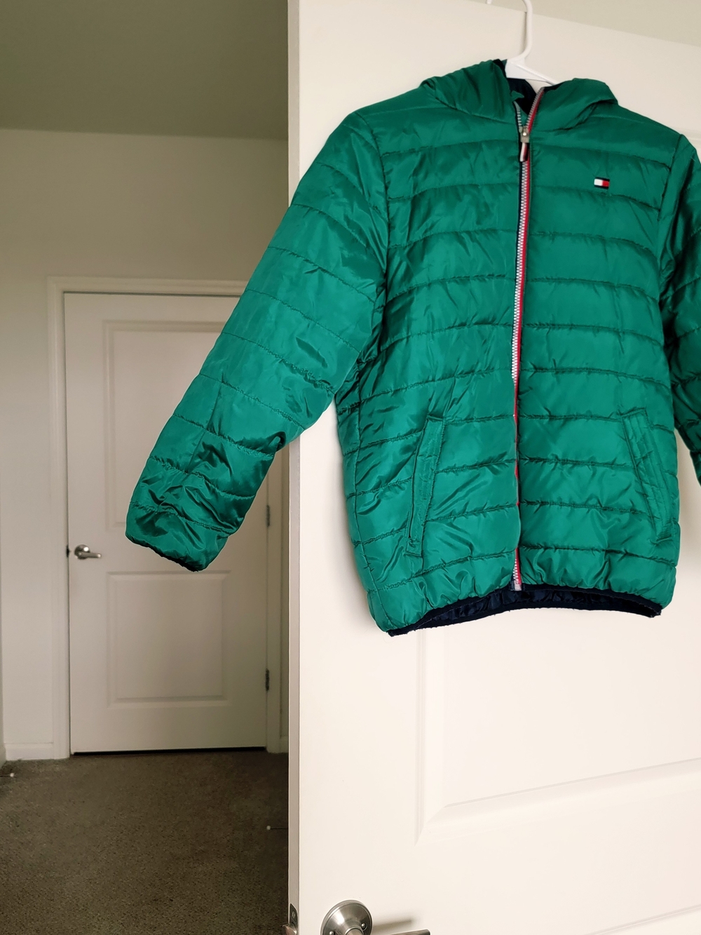 Tommy Hilfiger Kids Emerald Green Hooded Puffer Jacket